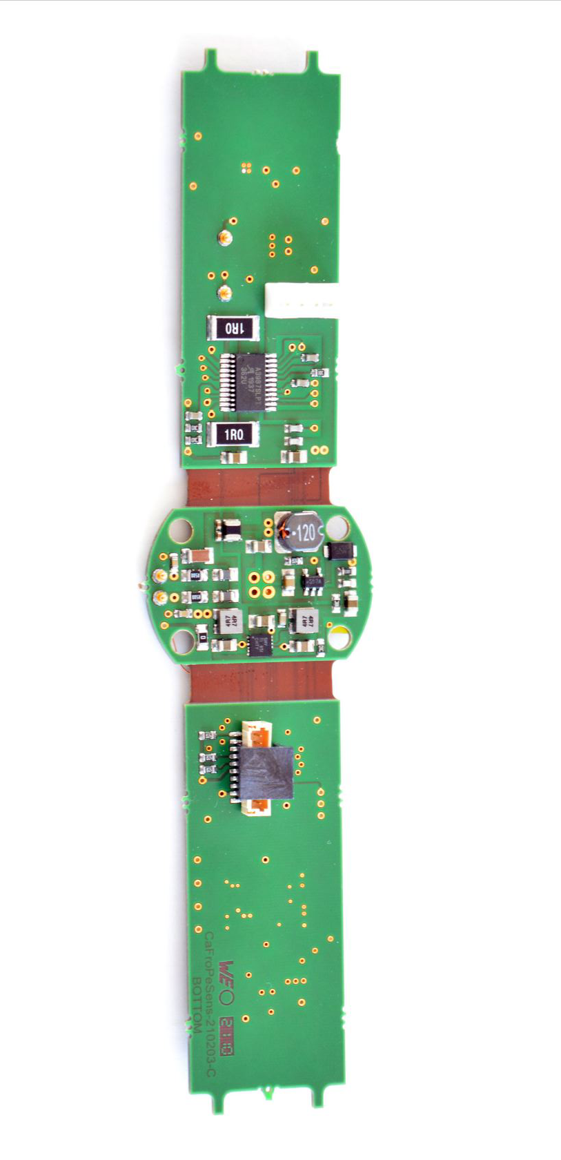 Projekt CaFroPeSens, Abb. 2: Sensorelektronik mit integriertem Potentiostat