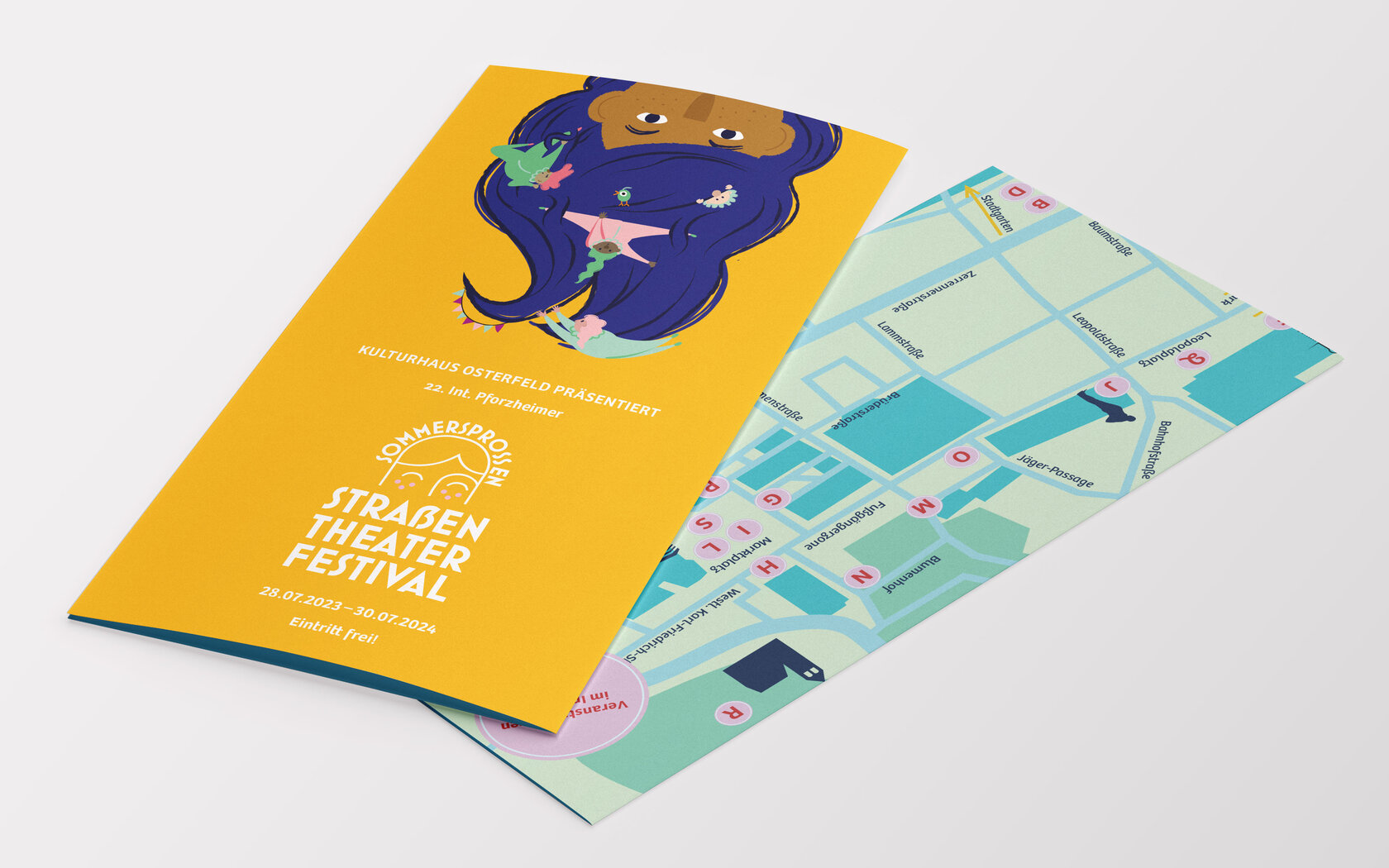 Flyer- und Logoentwürfe für das Sommersprossenfestival
