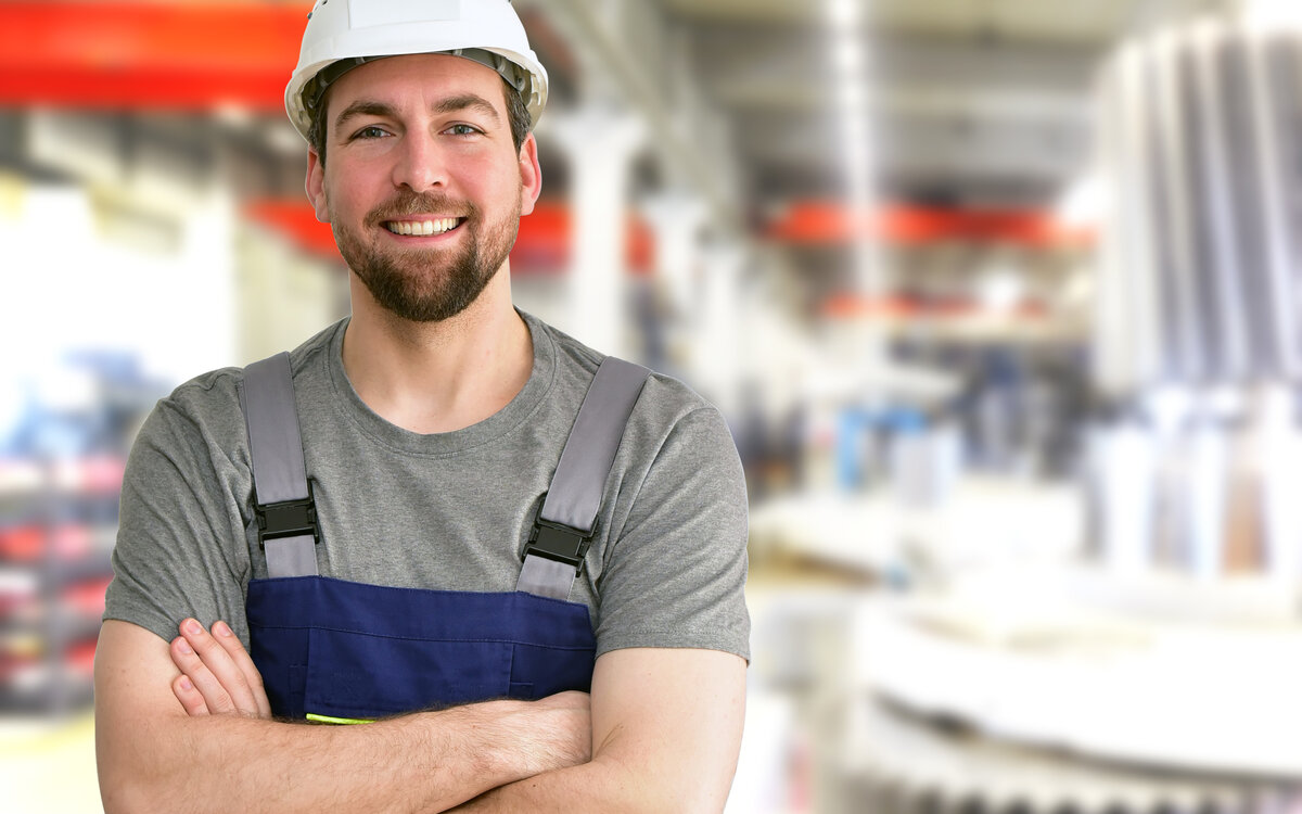 engineer standing in shop floor