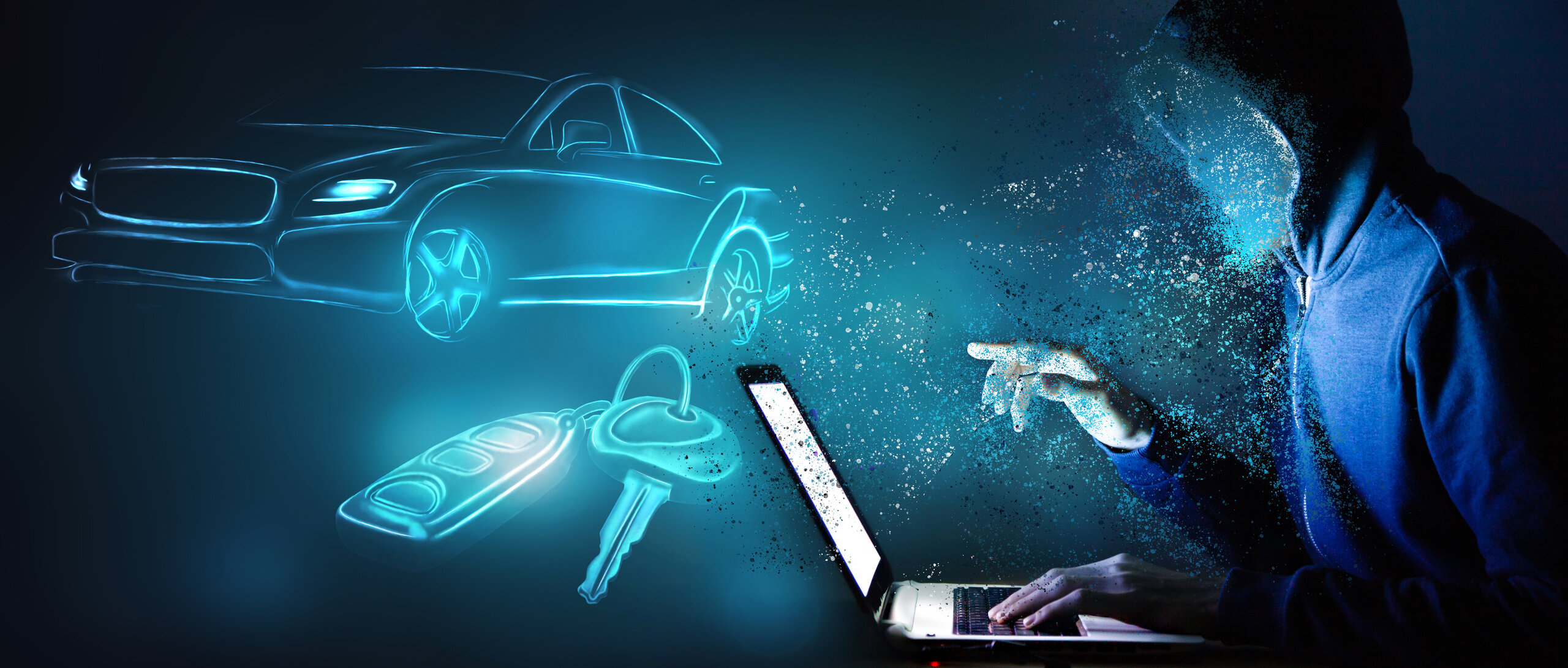 Hacker attackiert smartes Fahrzeug, Foto: © Adobe Stock / sasun Bughdaryan