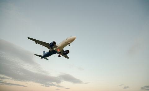GoAir Airbus A320neo aircraft landing