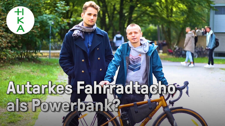 Ein Fahrradtacho, das als Powerbank f&uuml;rs Handy dient, und das ohne externe Stromquelle? Markus und Nils haben im Rahmen einer Projektarbeit ihres Master-Studiums Elektro- und Informationstechnik an der Hochschule Karlsruhe einen &auml;u&szlig;erst praktischen Fahrradtacho entwickelt. Mehr im Video.