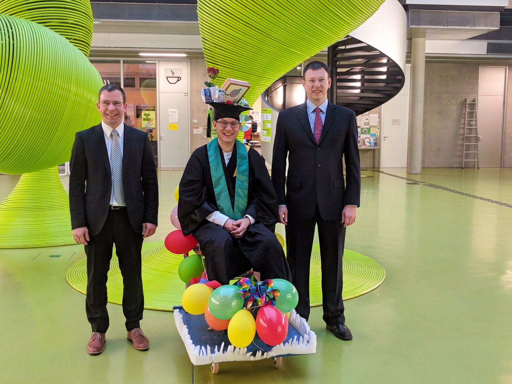 v.l.n.r.: Prof. Dr. Dennis Pfisterer, Dr. Steffen Huber, Prof. Dr.-Ing. Thomas Schlegel