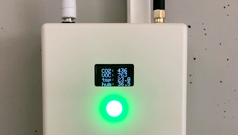 CO2-Ampel zur Messung des Raumkliimas an der HKA