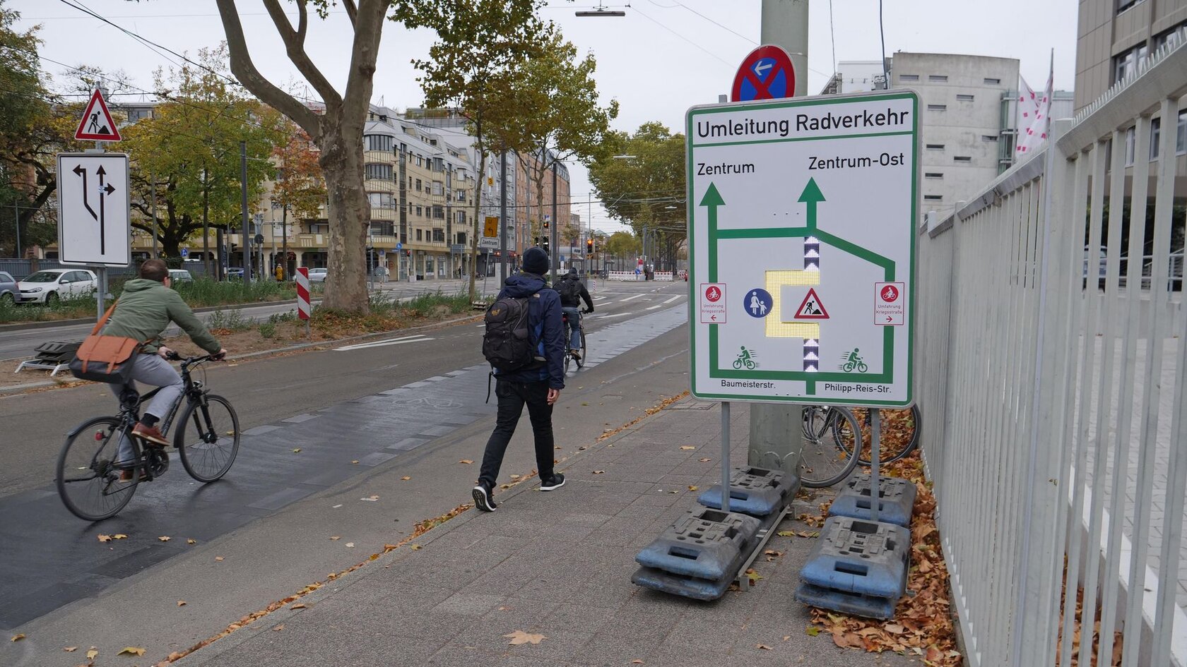 Umleitungsschild Radverkehr