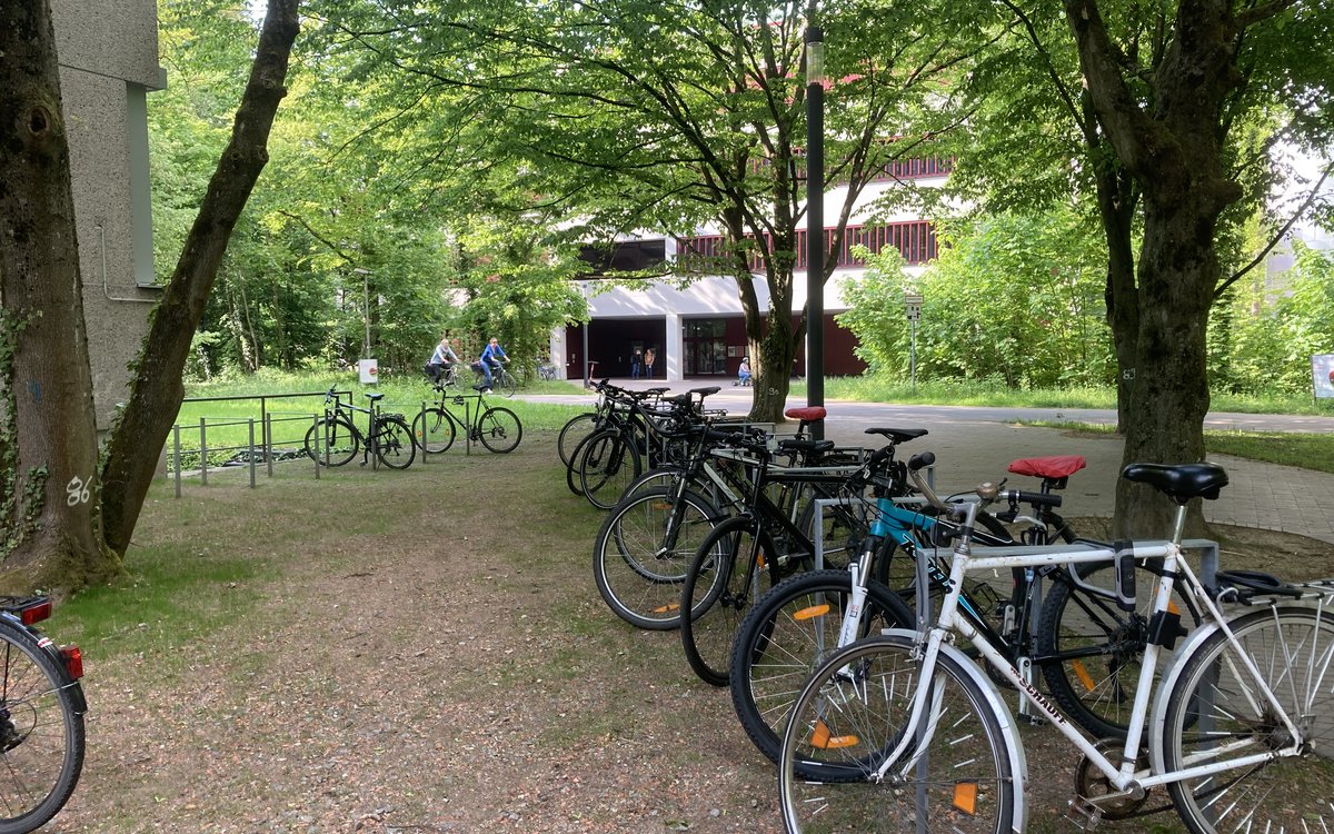 bike racks on campus