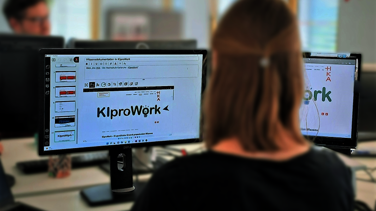 Mitarbeitende bei Arbeit am PC