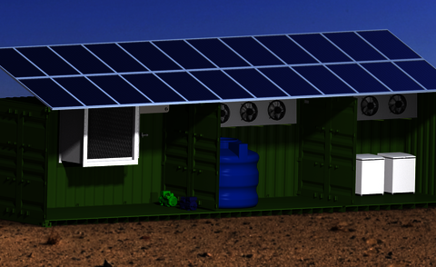 CAD Rendering des Container-Prototyps mit 