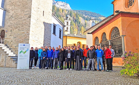 Teilnehmer:innen beim Kickoff-Meeting Mitte November des internationalen Forschungsprojekts „Waterwise“ im Schweizer Poschiavo