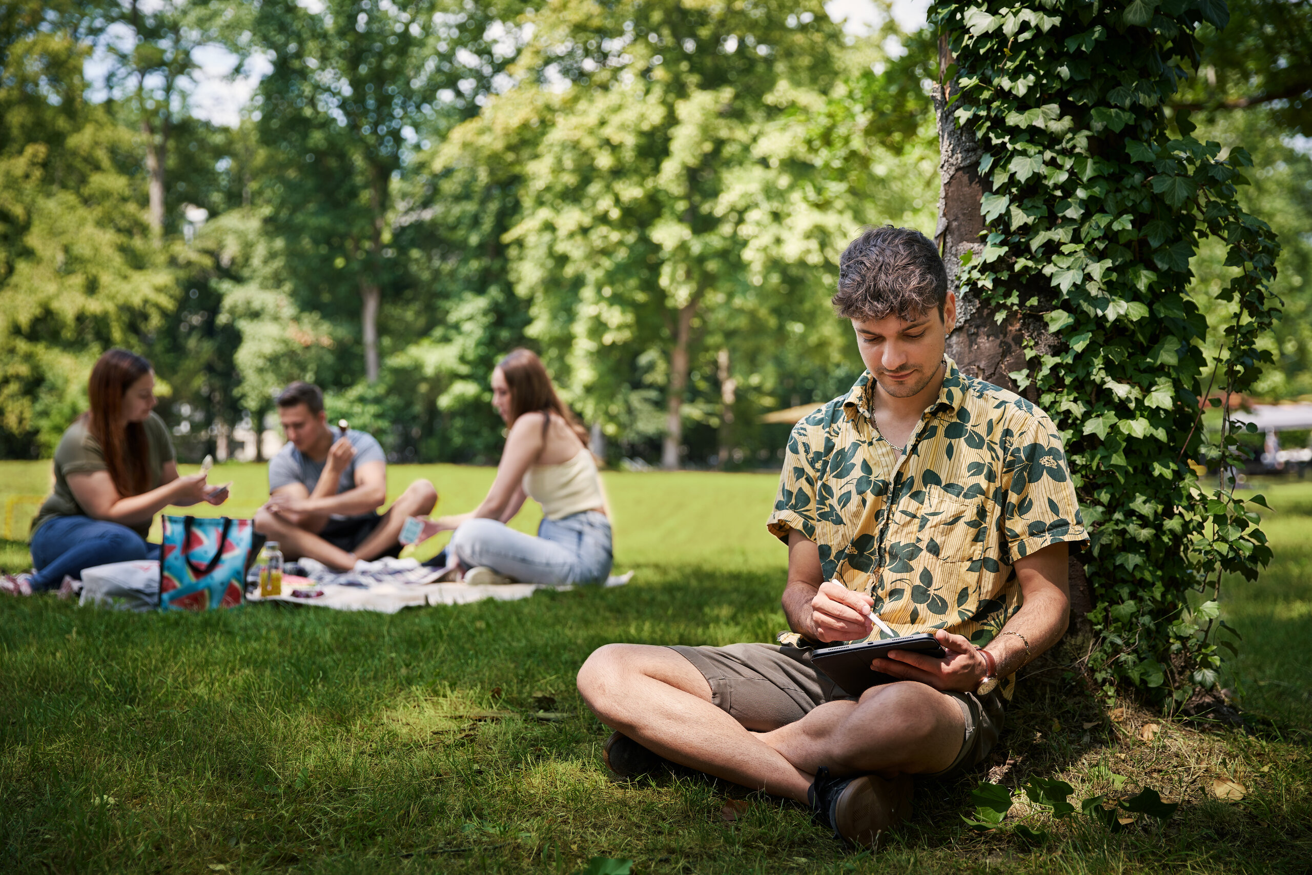 Picknick auf dem Campus