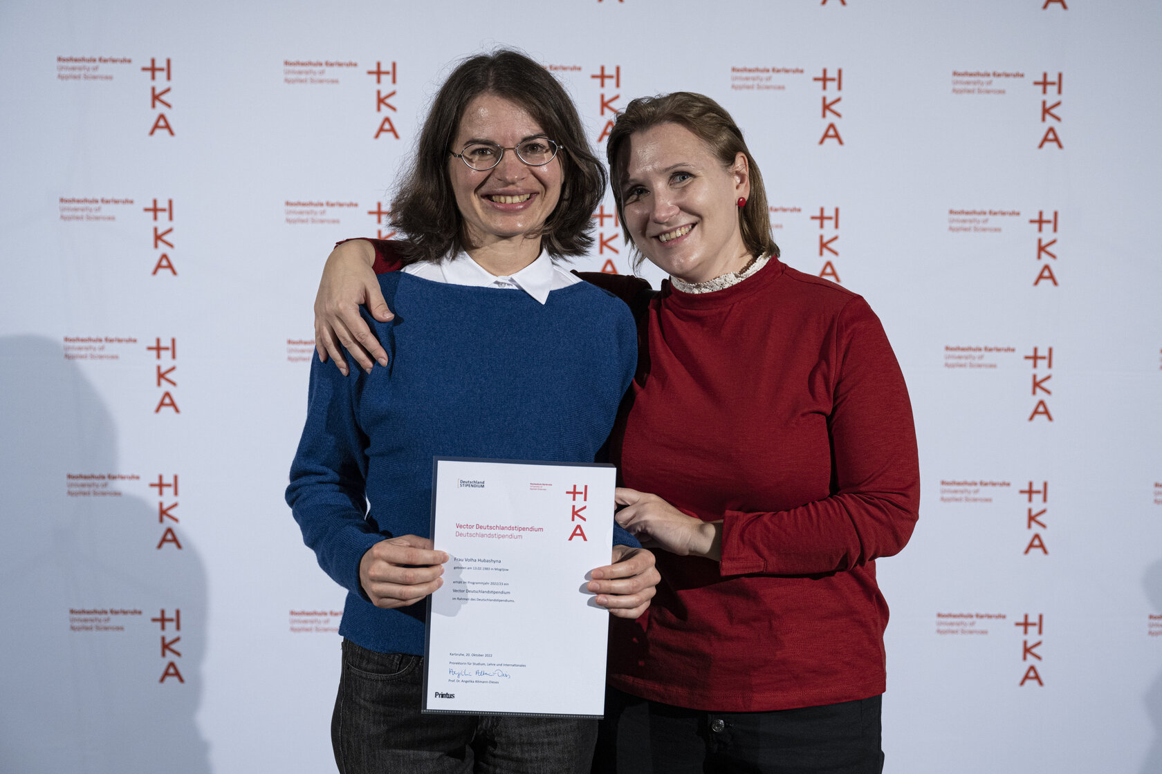 Übergabe Deutschlandstipendium 2022