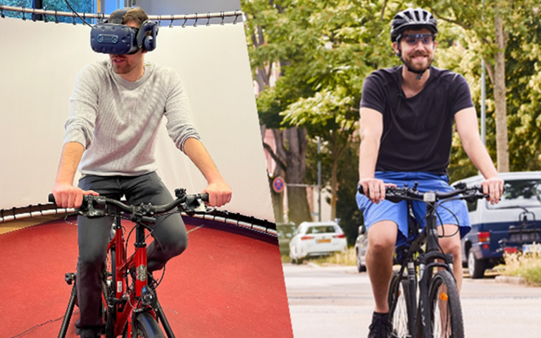 Unterschiede im Fahrverhalten zwischen Fahrradsimulation und realer Verkehrsinteraktion sind Gegenstand des Projekts DataBikeSim